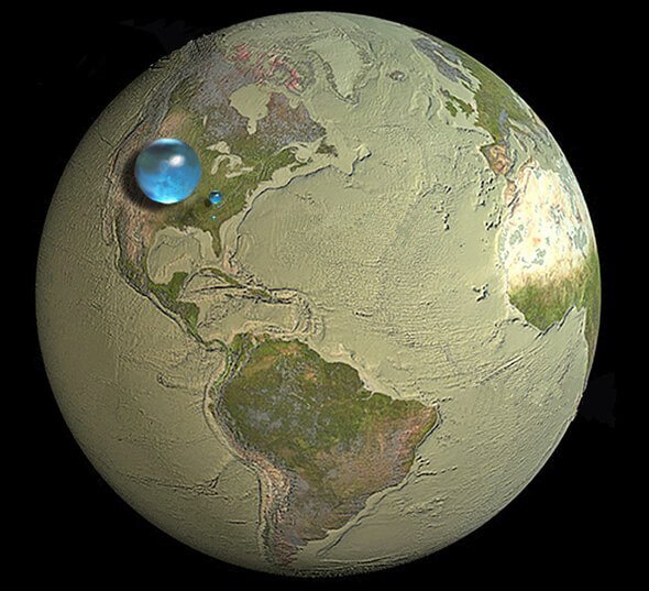 Как выглядела бы Земля без воды